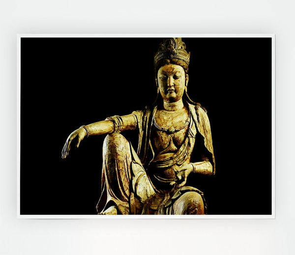 Calming Buddha Print Poster Wall Art