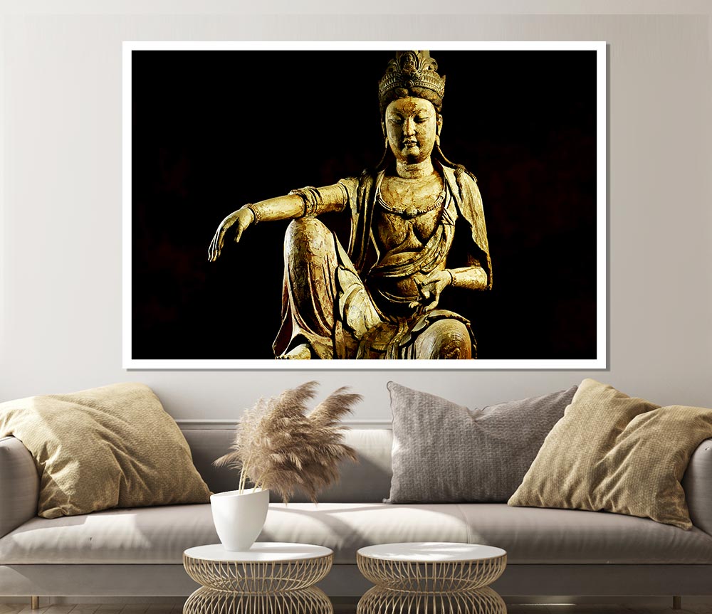 Calming Buddha Print Poster Wall Art