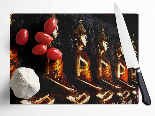 The Light Of The Golden Buddha Glass Chopping Board