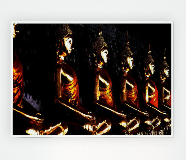 The Light Of The Golden Buddha Print Poster Wall Art