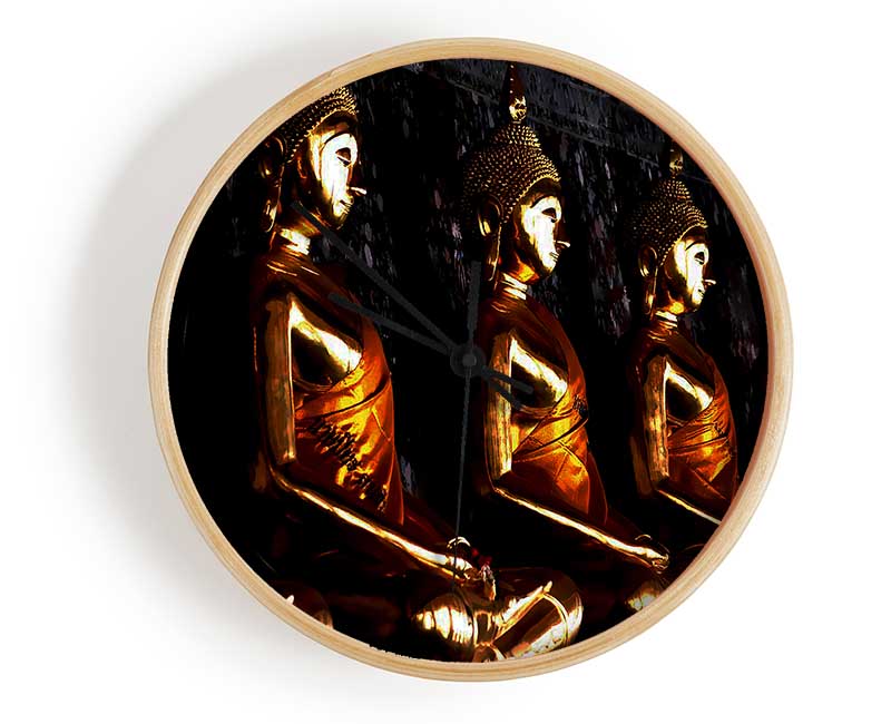 The Light Of The Golden Buddha Clock - Wallart-Direct UK