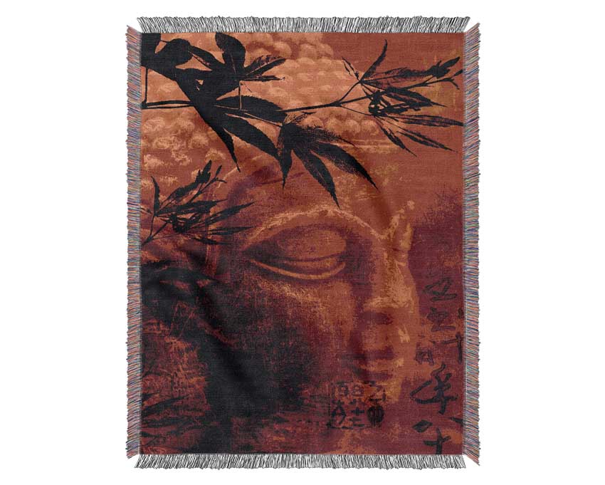 Bamboo Buddha Burnt Orange Woven Blanket