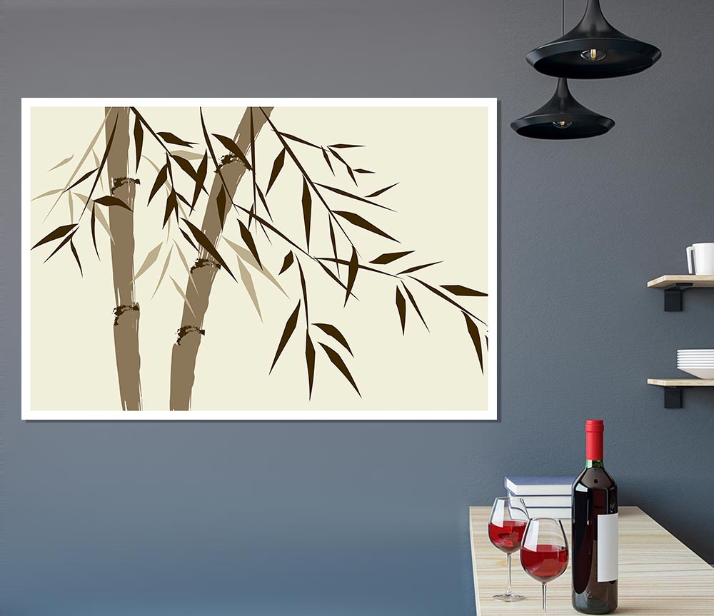 Chinese Bamboo Painting Print Poster Wall Art