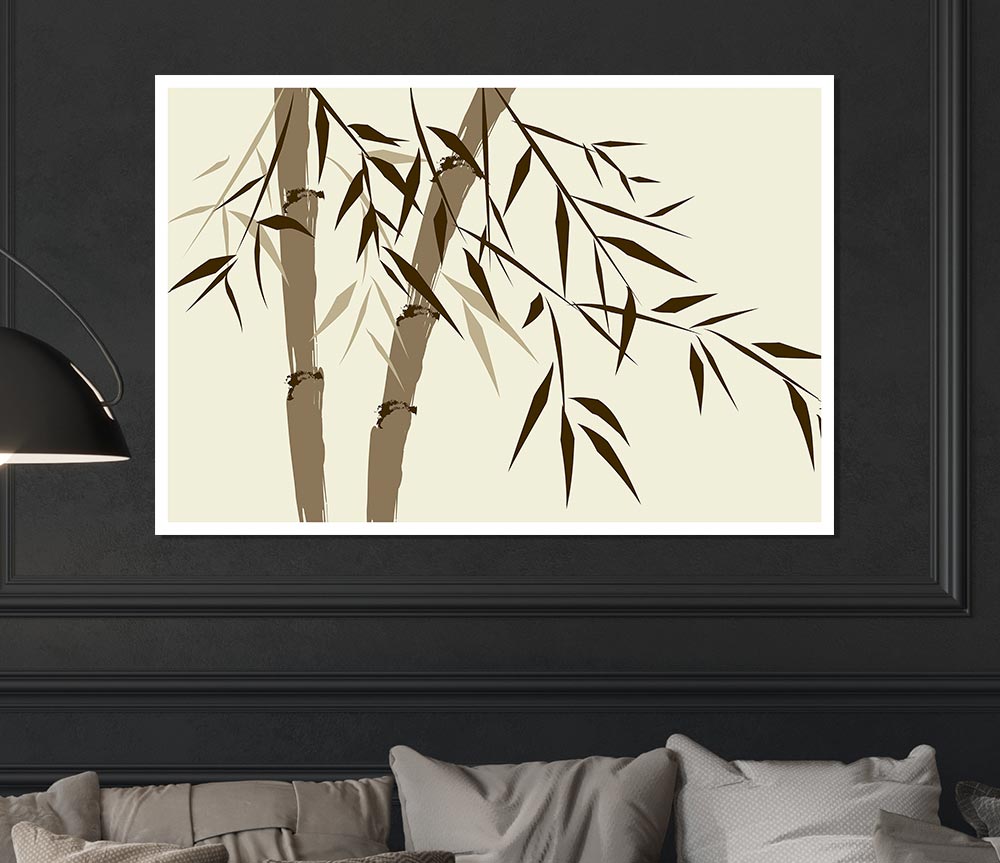 Chinese Bamboo Painting Print Poster Wall Art