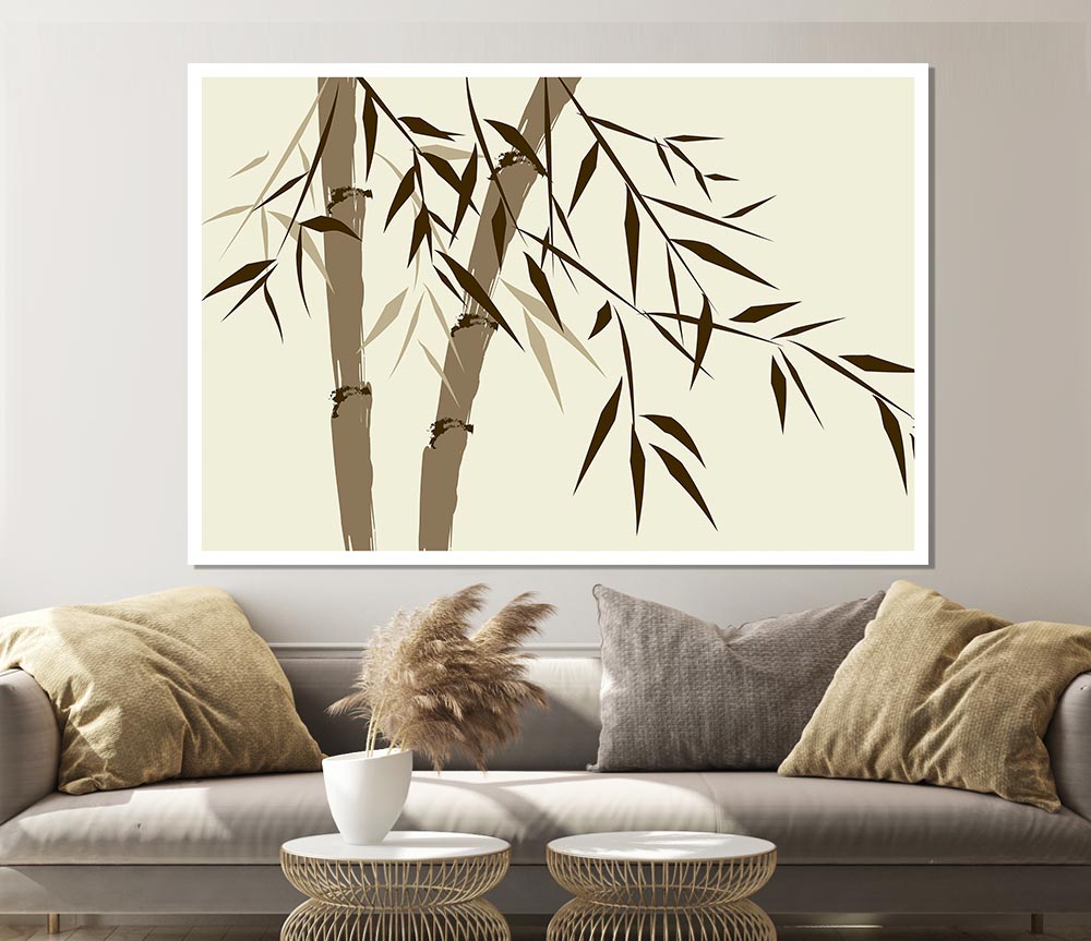 Chinese Bamboo Painting Print Poster Wall Art