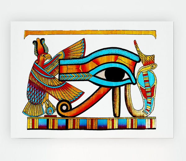 Egyptian All Seeing Eye Of Ra Print Poster Wall Art