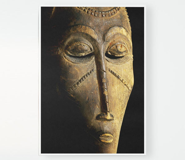 Tribal Face Mask Print Poster Wall Art