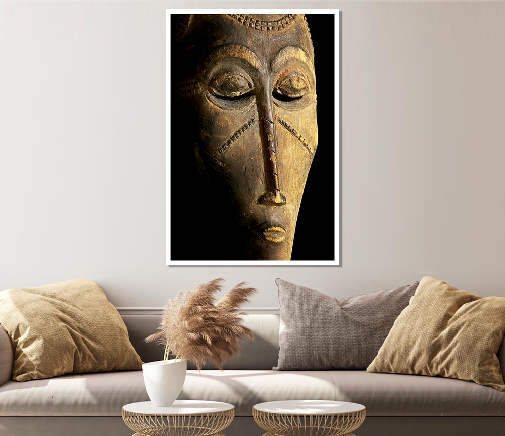 Tribal Face Mask Print Poster Wall Art