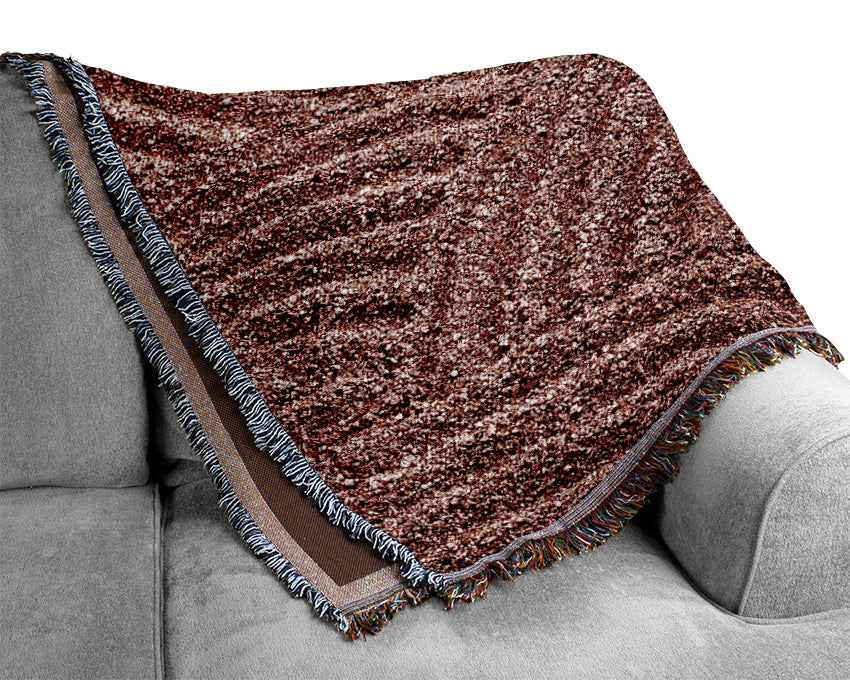 Red Sand Patterns Woven Blanket