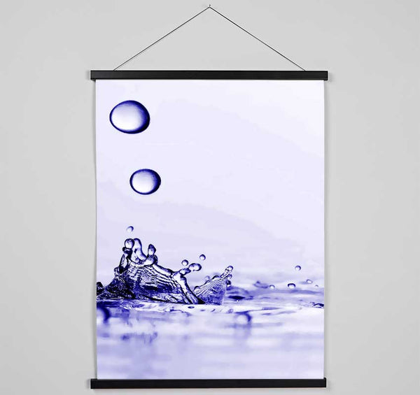 Purple Water Droplet Splash Hanging Poster - Wallart-Direct UK