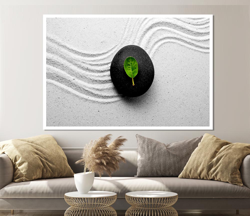 Zen Garden Pebble Print Poster Wall Art