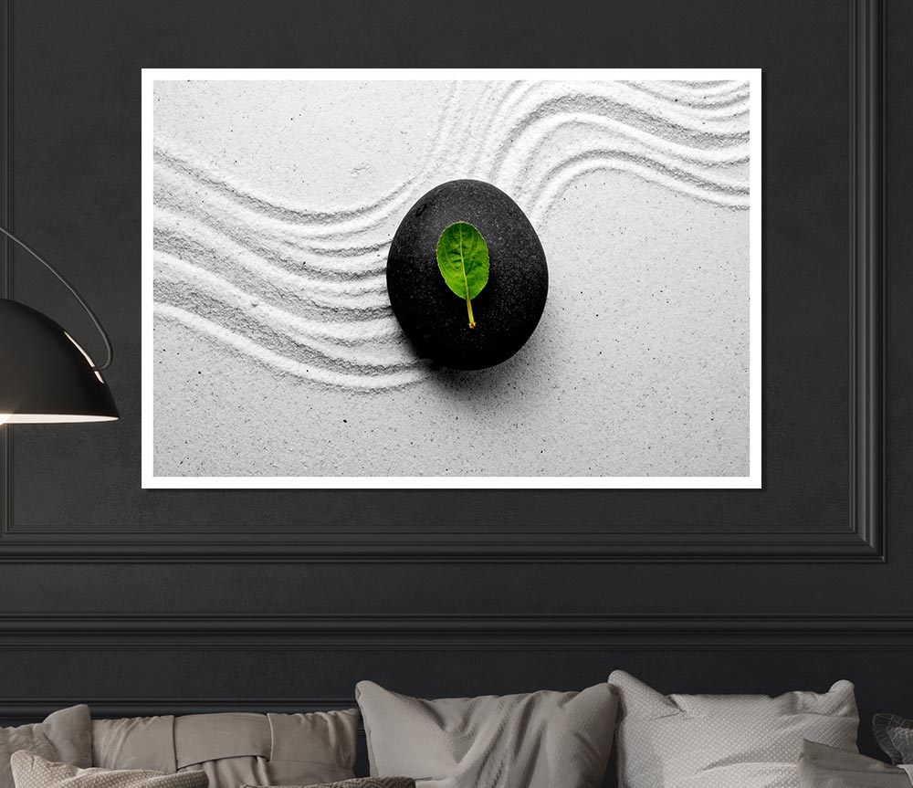 Zen Garden Pebble Print Poster Wall Art