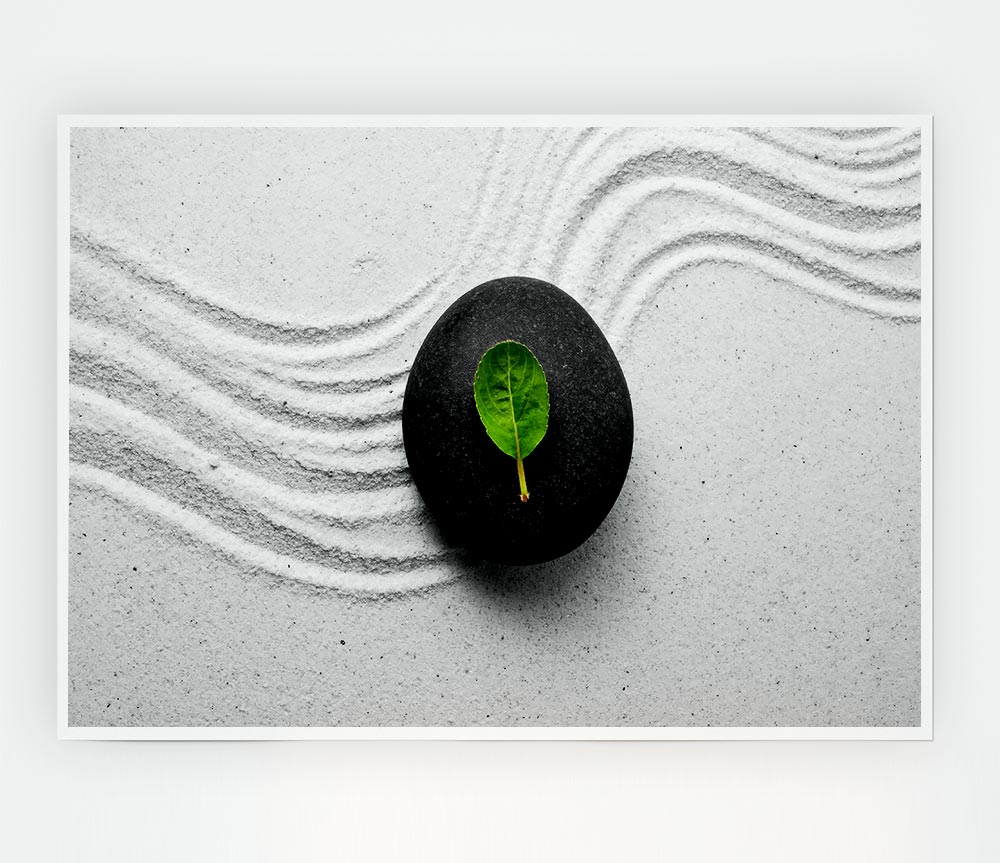 Zen Garden Pebble Print Poster Wall Art