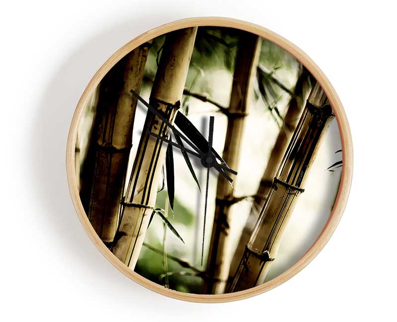 Stunning Bamboo Clock - Wallart-Direct UK