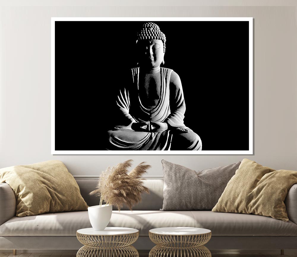 Buddha Light Print Poster Wall Art