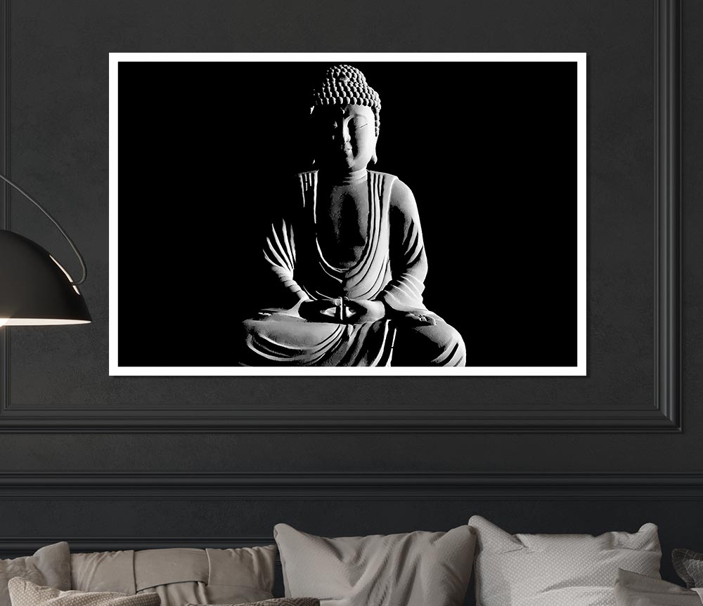 Buddha Light Print Poster Wall Art