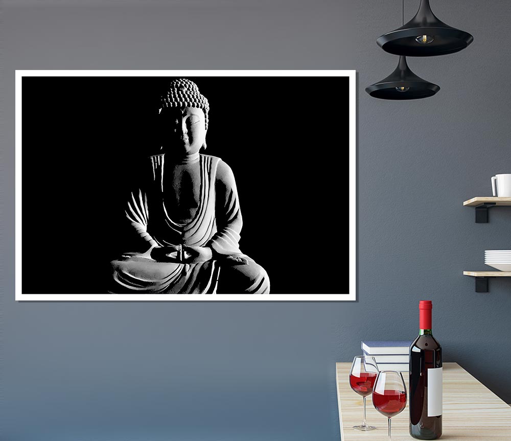 Buddha Light Print Poster Wall Art