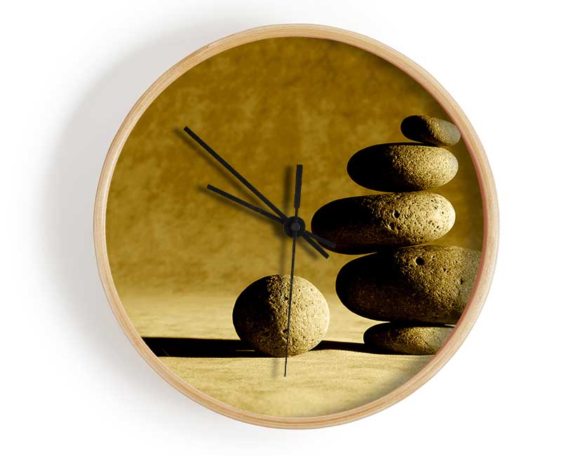 Golden Stone Age Clock - Wallart-Direct UK