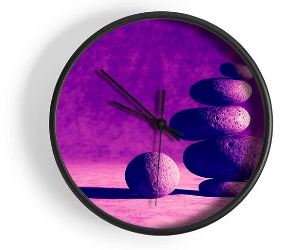 Pink Stone Age Clock - Wallart-Direct UK