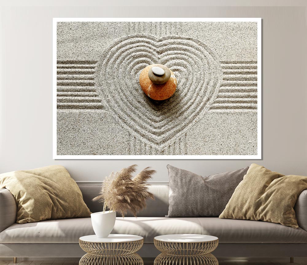 Love Heart Stones Print Poster Wall Art