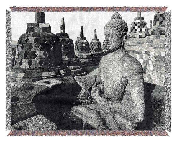 Peaceful Buddha Home Woven Blanket