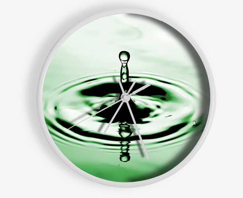 Green Water Ripples Clock - Wallart-Direct UK