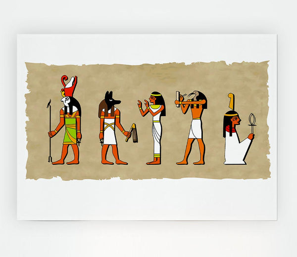 Egyptian Gods Print Poster Wall Art