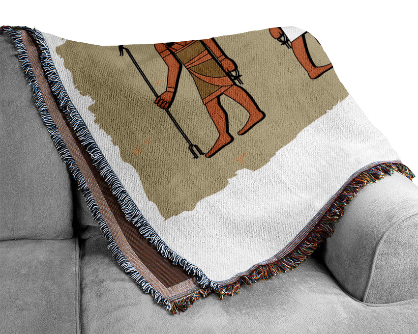 Egyptian Gods Woven Blanket