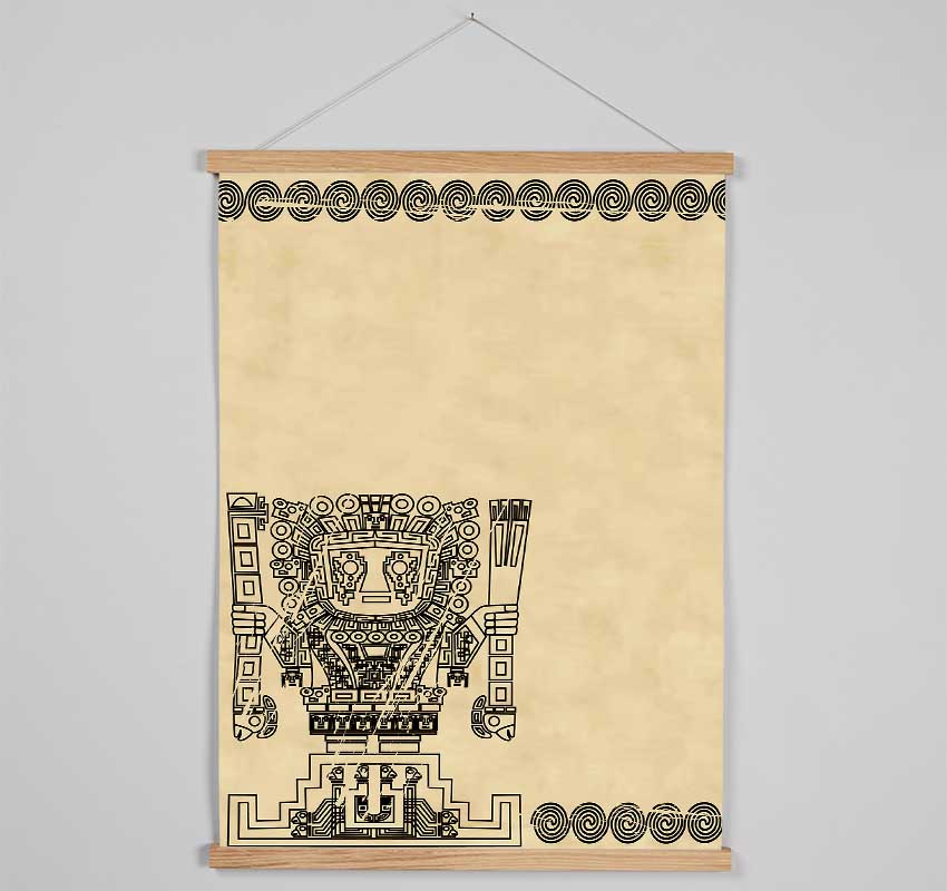 Mayan Tribal Art Hanging Poster - Wallart-Direct UK