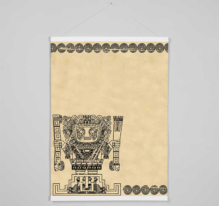 Mayan Tribal Art Hanging Poster - Wallart-Direct UK