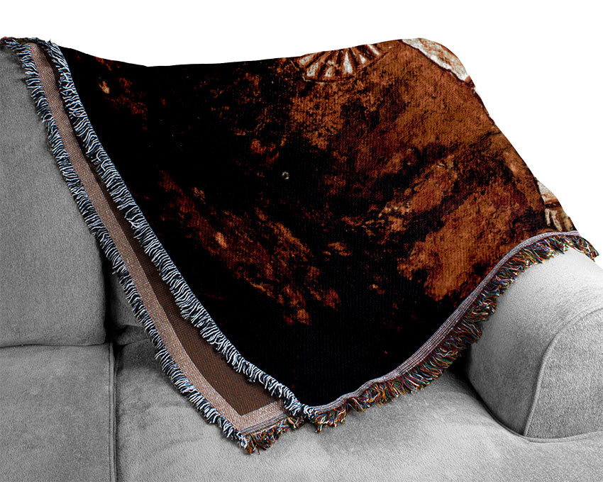 Ancient Cave Art Woven Blanket