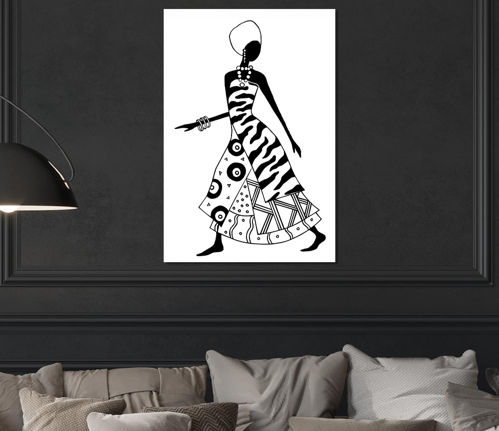 Tribal Dress Print Poster Wall Art