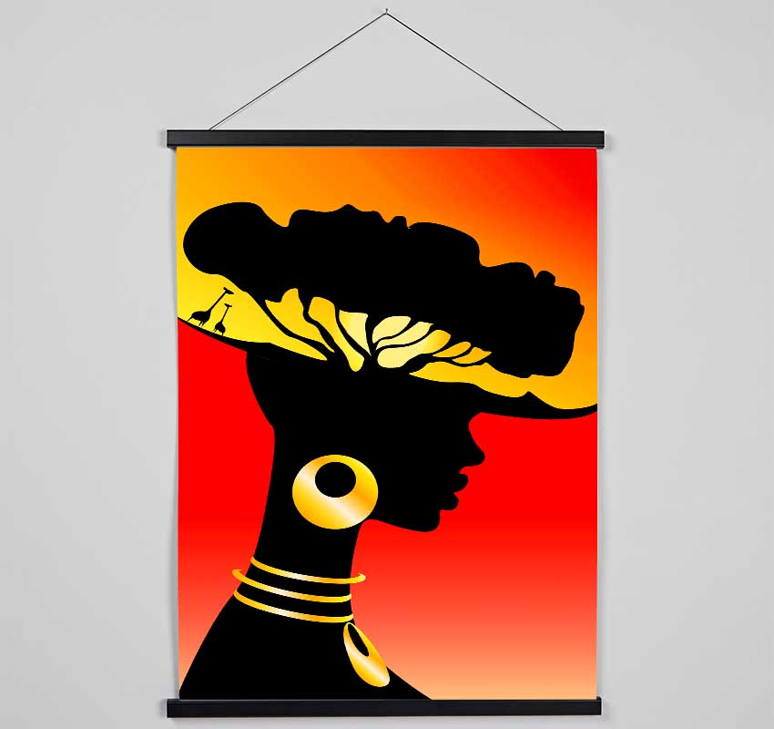 African Female Home Lands Hanging Poster - Wallart-Direct UK