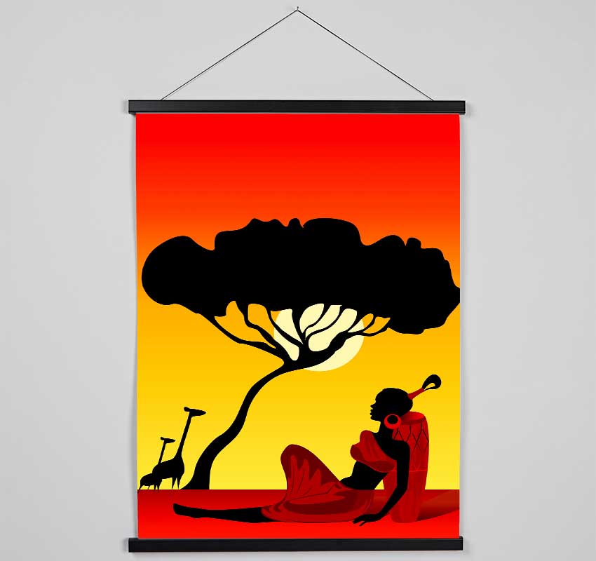 Shading From The African Sun Hanging Poster - Wallart-Direct UK