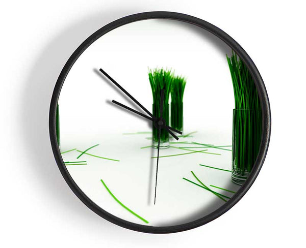 Wheat Glass Grass Clock - Wallart-Direct UK