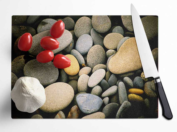 Love Rocks Glass Chopping Board