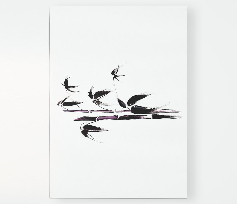 Delicate Bamboo Print Poster Wall Art