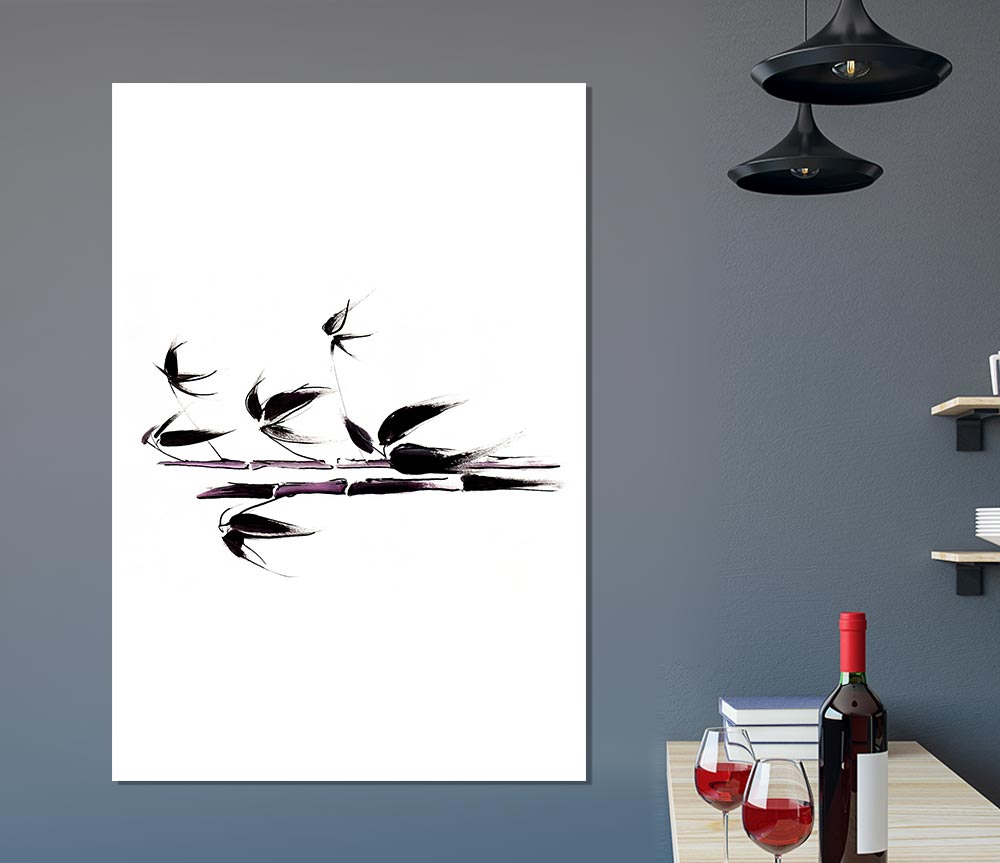 Delicate Bamboo Print Poster Wall Art