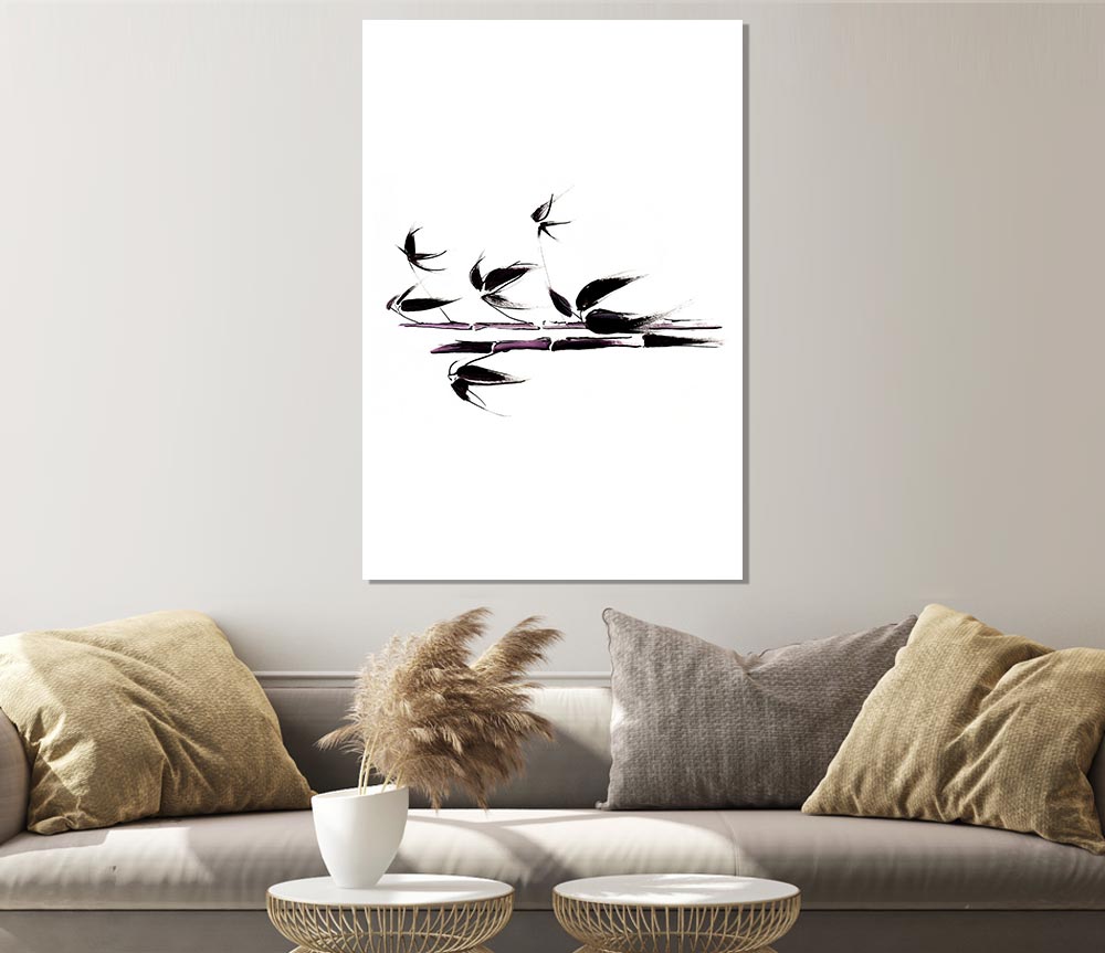 Delicate Bamboo Print Poster Wall Art