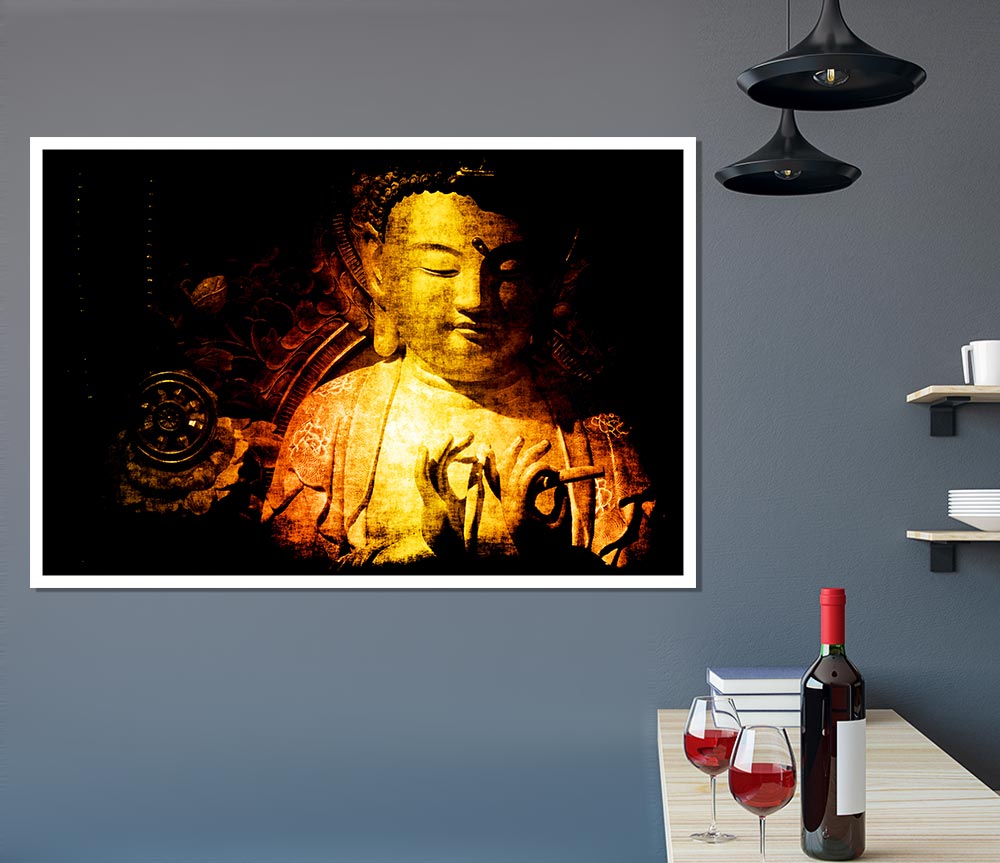 Buddha Meditating Print Poster Wall Art