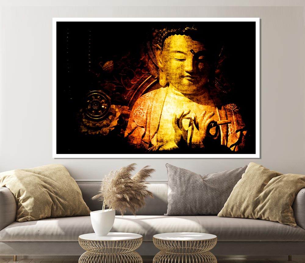 Buddha Meditating Print Poster Wall Art