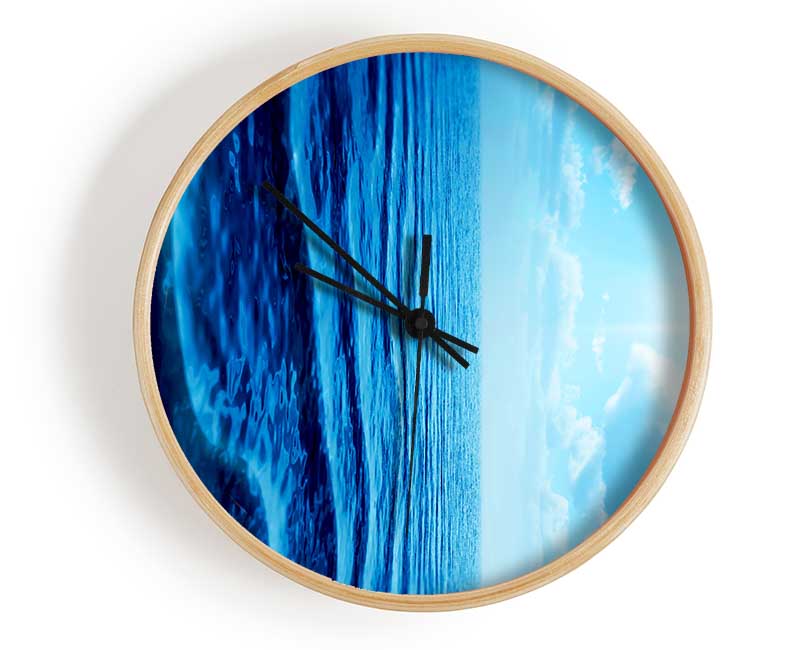 The Blue Star Sun Clock - Wallart-Direct UK