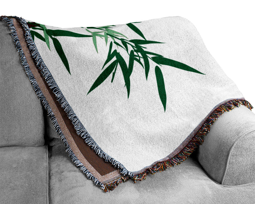 Bamboo Branches Woven Blanket