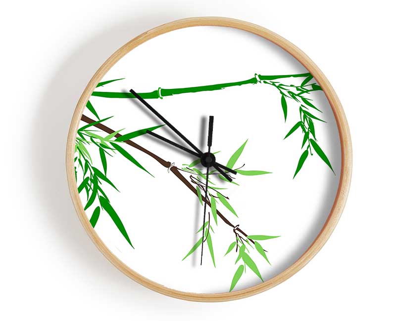 Bamboo Branches Clock - Wallart-Direct UK