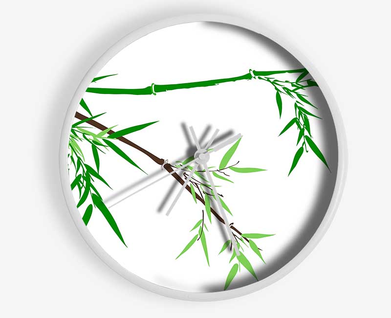 Bamboo Branches Clock - Wallart-Direct UK