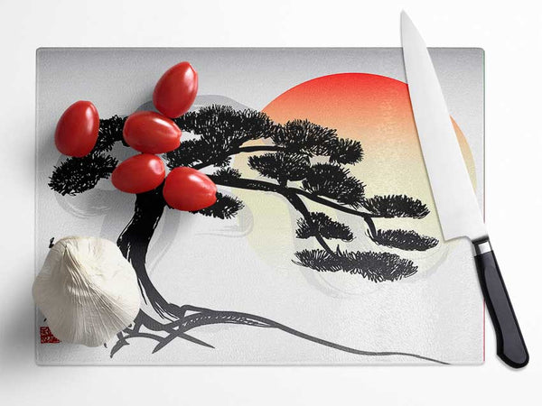 Bonsai Tree Glass Chopping Board