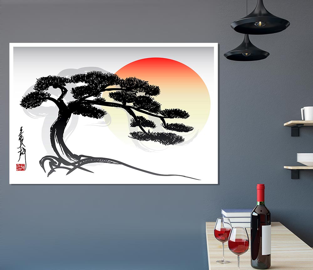 Bonsai Tree Print Poster Wall Art