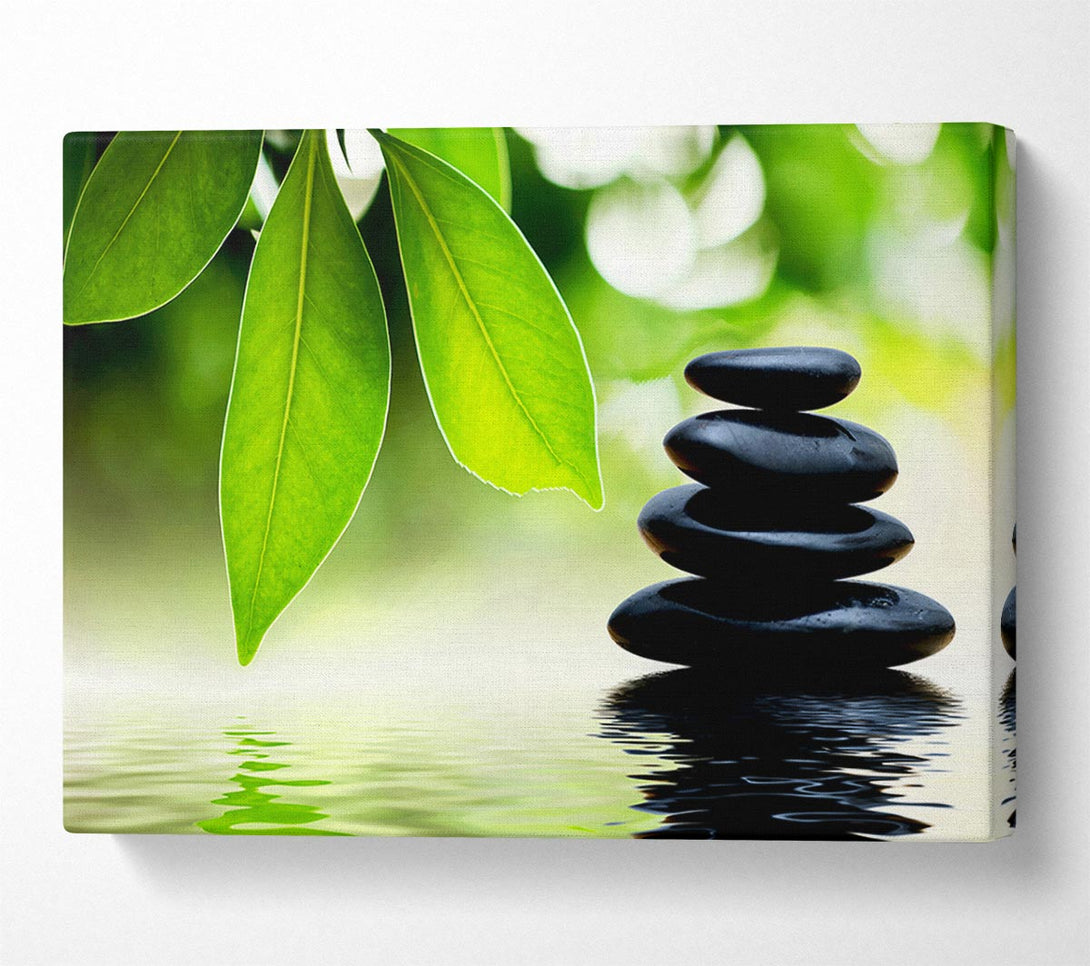 Picture of Tranquil Water Stones Canvas Print Wall Art