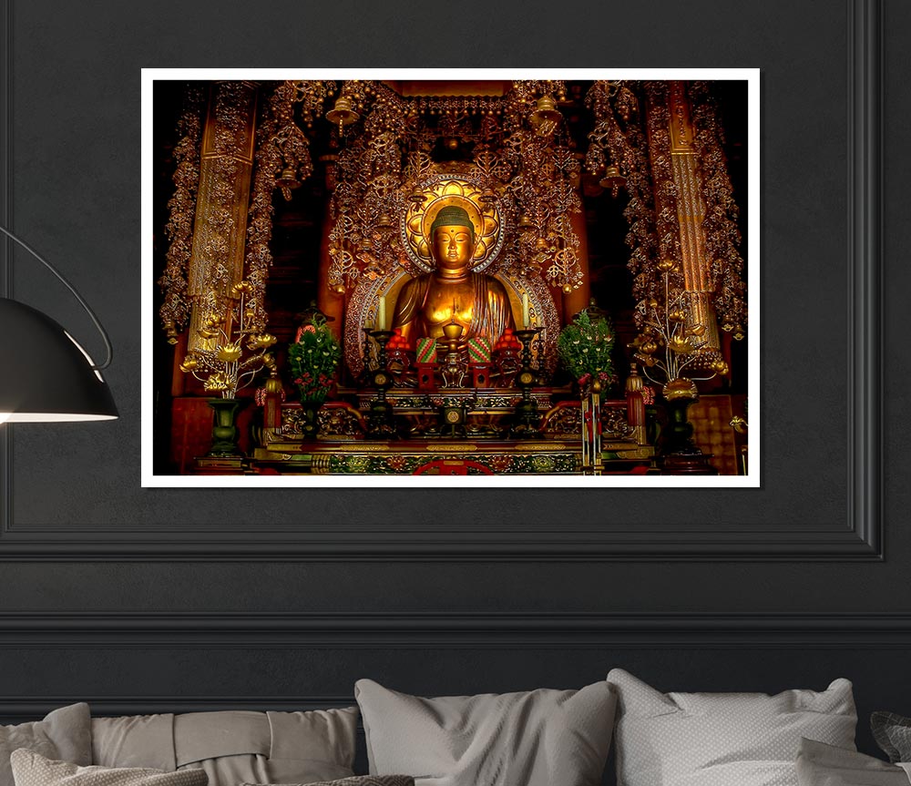 Golden Buddha Chion Japan Print Poster Wall Art