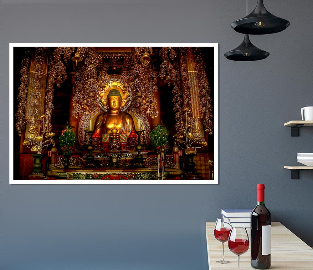 Golden Buddha Chion Japan Print Poster Wall Art